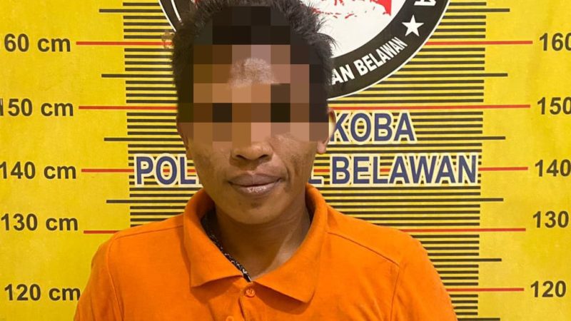 Polres Pelabuhan Belawan Tangkap Residivis Pengedar Narkoba di Kelurahan Tangkahan