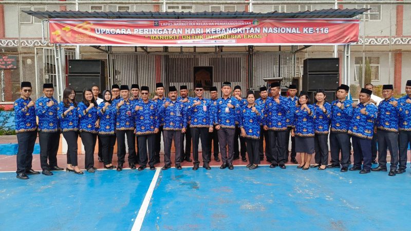 Jajaran Lapas Narkotika Kelas IIA Pematangsiantar Melaksanakan Upacara Hari Kebangkitan Nasional