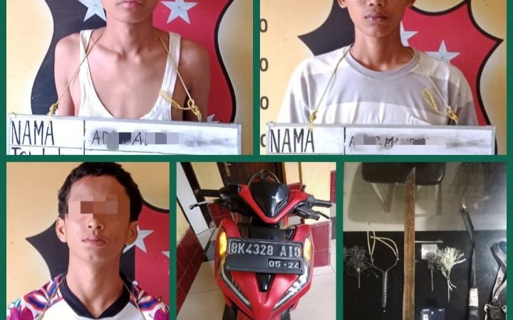 Respon Cepat Polsek Medan Labuhan Berhasil Tangkap 3 Anggota Genk Motor Pelaku Begal dalam Tempo 2 Jam