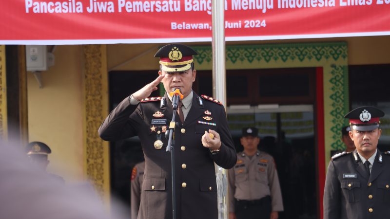 Polres Pelabuhan Belawan Gelar Upacara Peringatan Hari Lahir Pancasila