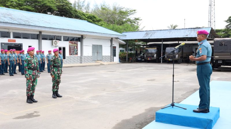 Danyonmarhanlan I Pimpin Upacara Penyambutan Prajurit Remaja Yonmarhanlan I