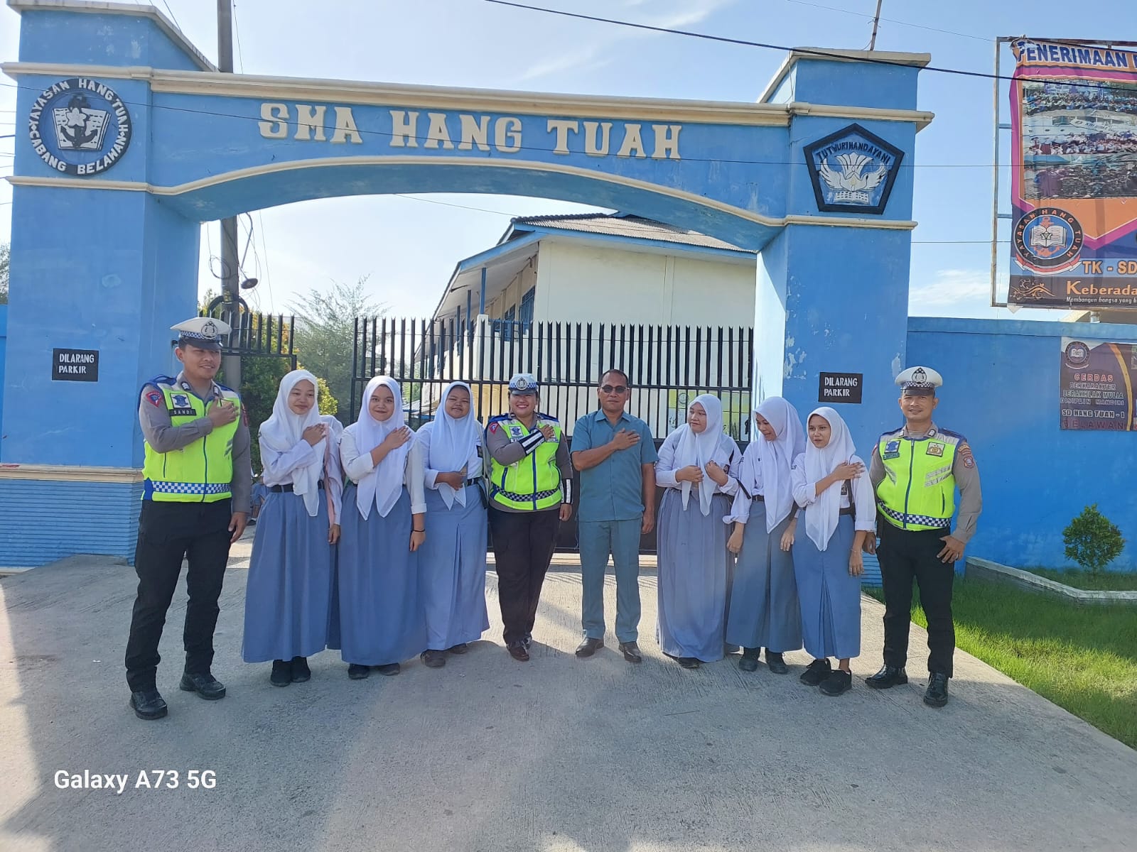 Sat Lantas Polres Pelabuhan Belawan Sosialisasi Keselamatan Lalu Lintas di SMA Hang Tuah