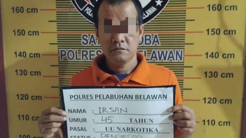 Sat Narkoba Polres Pelabuhan Belawan Tangkap Pengedar Narkoba di Desa Helvetia