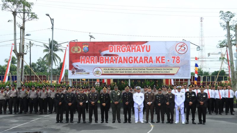 Polres Pelabuhan Belawan Laksanakan Upacara Peringatan Hari Bhayangkara ke-78