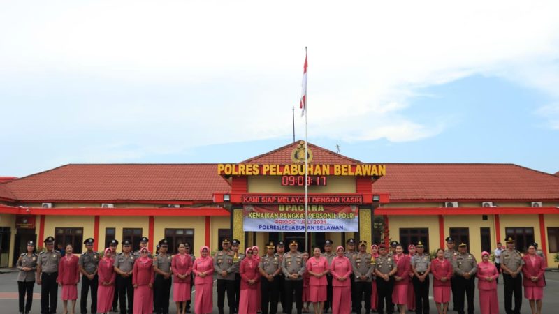 Polres Pelabuhan Belawan Gelar Korps Raport Kenaikan Pangkat