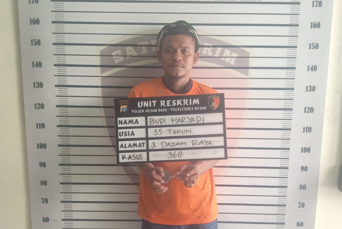 Reskrim Polsek Medan Baru Amankan Preman Modus Jukir di Dazam Raya