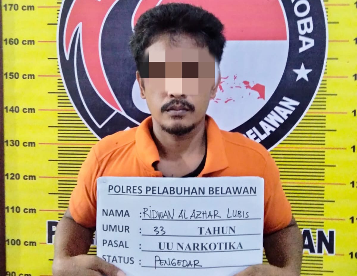 Sat Narkoba Polres Pelabuhan Belawan Tangkap Pengedar Narkotika di Tanjung Mulia