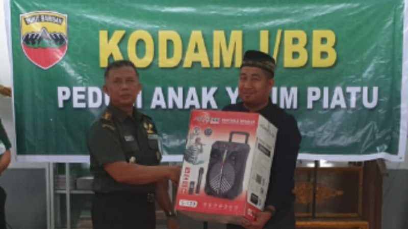 Peduli Anak Yatim, Bintaljarahdam Kodam I BB Gelar Baksos ke 6 Panti Asuhan
