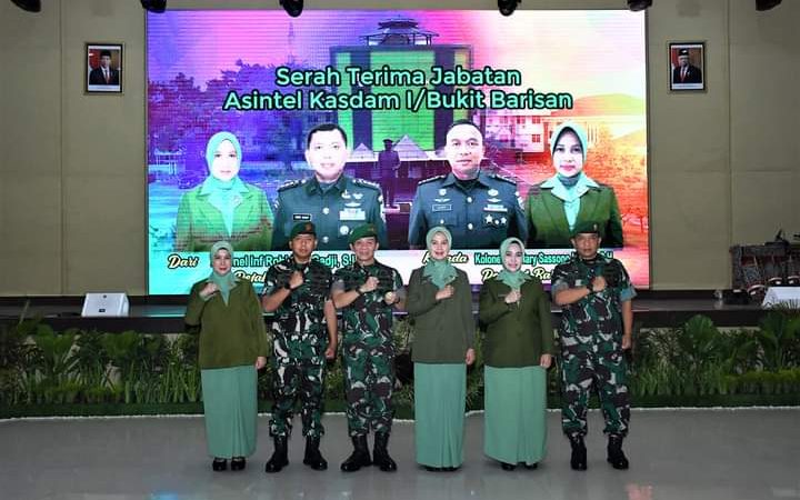 Pangdam I/BB Pimpin Sertijab Asintel Kasdam I/BB dan Kakudam I/BB