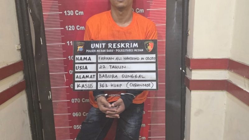 Polsek Medan Baru Tangkap Komplotan Curanmor yang Resahkan Warga, Dua Pelaku Dilumpuhkan