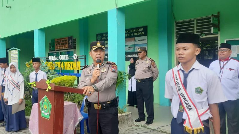 Polsek Medan Labuhan Gelar Kegiatan “Police Goes To School” di Mts Negeri 4 Medan