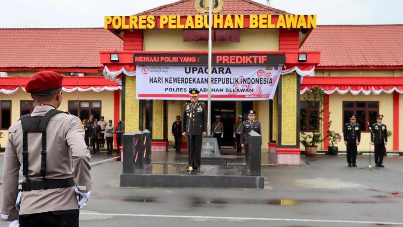 Polres Pelabuhan Belawan Gelar Upacara Peringatan HUT ke-79 Kemerdekaan RI