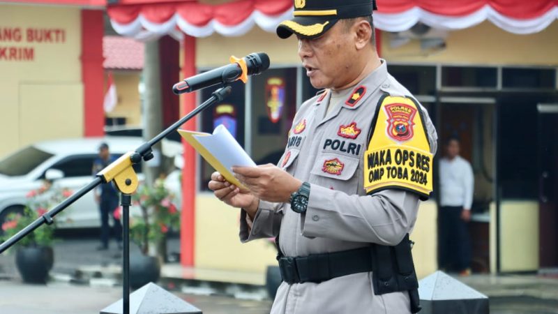 Polres Pelabuhan Belawan Gelar Apel Pasukan Operasi Mantap Praja Toba 2024 untuk Pengamanan Pilkada Serentak