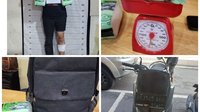 Melawan Polisi, Kurir Sabu Didor Hingga Tak Berkutik