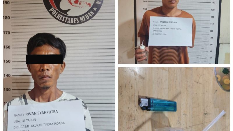 Satresnarkoba Polrestabes Medan Gerebek 2 Kampung Narkoba Sekaligus 3 Pelaku Diringkus, Sejumlah Barak Dihancurkan