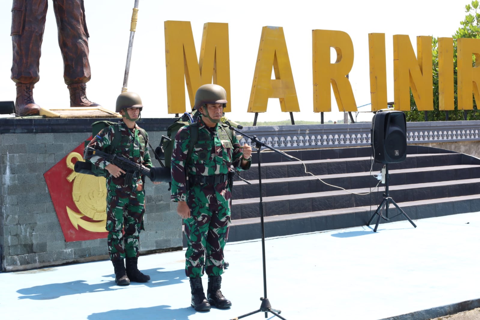 Cek Kesiapan Prajurit Yonmarhanlan I Gelar Apel Organik Satuan