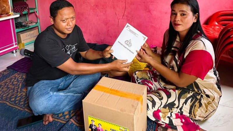 Kapolres Pelabuhan Belawan Berikan Bantuan Kepada Korban Perampokan