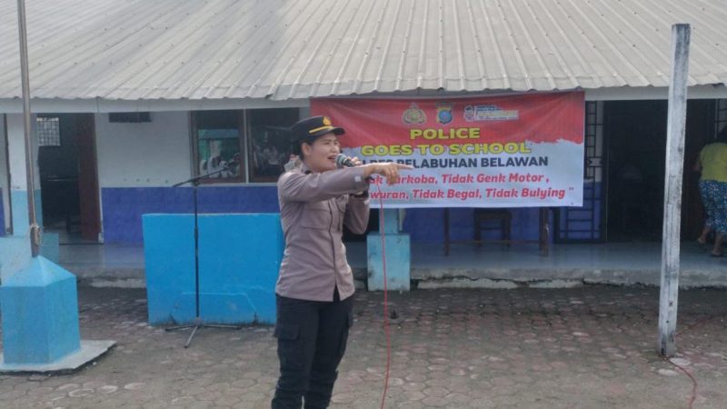 Kasat Binmas Polres Pelabuhan Belawan Berikan Pembinaan dan Penyuluhan kepada Siswa SMP dan SMA Swasta Nurani