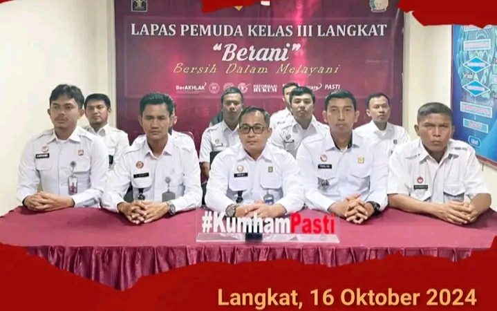 Siap Berintegritas, Lapas Pemuda Langkat ikuti Penguatan Percepatan Responden SPI-KPK