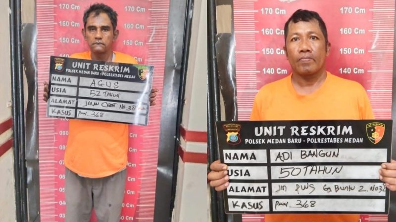 Unit Reskrim Polsek Medan Baru Amankan Dua Pelaku Pemerasan