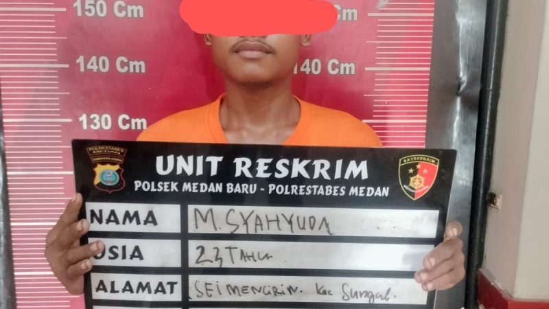Personil Reskrim Polsek Medan Baru Tangkap Pelaku Curanmor di Jalan Jamin Ginting