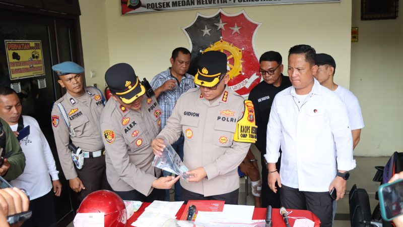 Dua Pelaku Begal Ditangkap Tim URC Polsek Medan Helvetia, Satu Dilumpuhkan dengan Timah Panas