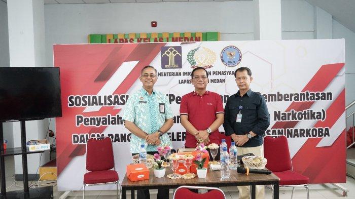 Sosialisasi Bahaya Narkoba BNNP Sumut, Kanwil Kemenkumham Sumut Pastikan Lapas I Medan Bebas Narkoba