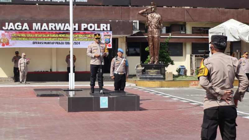 Pimpin Apel Patroli Skala Besar, Kapolrestabes Medan: Hukum Tertinggi Adalah Keselamatan Masyarakat
