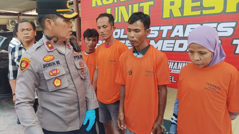 Polsek Medan Tembung Ringkus 4 Pelaku Pembunuhan Wanita yang Ditemukan Ditumpukkan Sampah