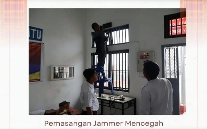 Lapas Pancur Batu Wujudkan Bersih Peredaran HP Pasang Jammer Pada Paviliun Hunian