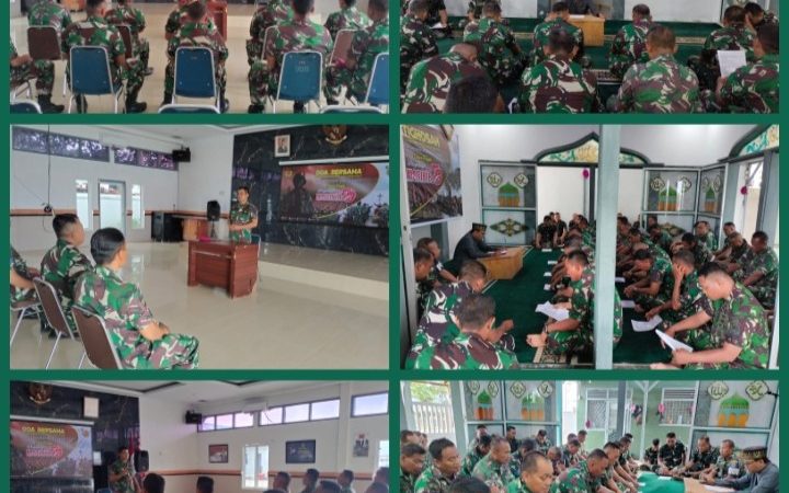 Jelang HUT Ke 79 Korps Marinir,Prajurit Petarung Yonmarhanlan I Gelar Doa Bersama