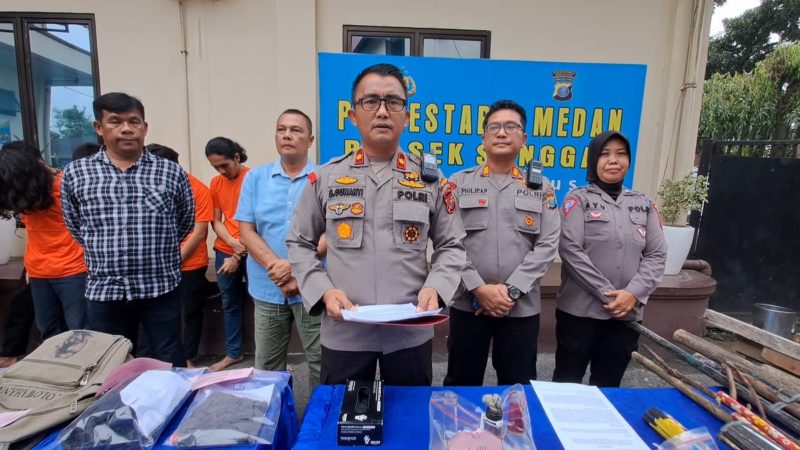 Polsek Sunggal Tetapkan 13 Mahasiswa Tersangka Pembakaran Sepeda Motor