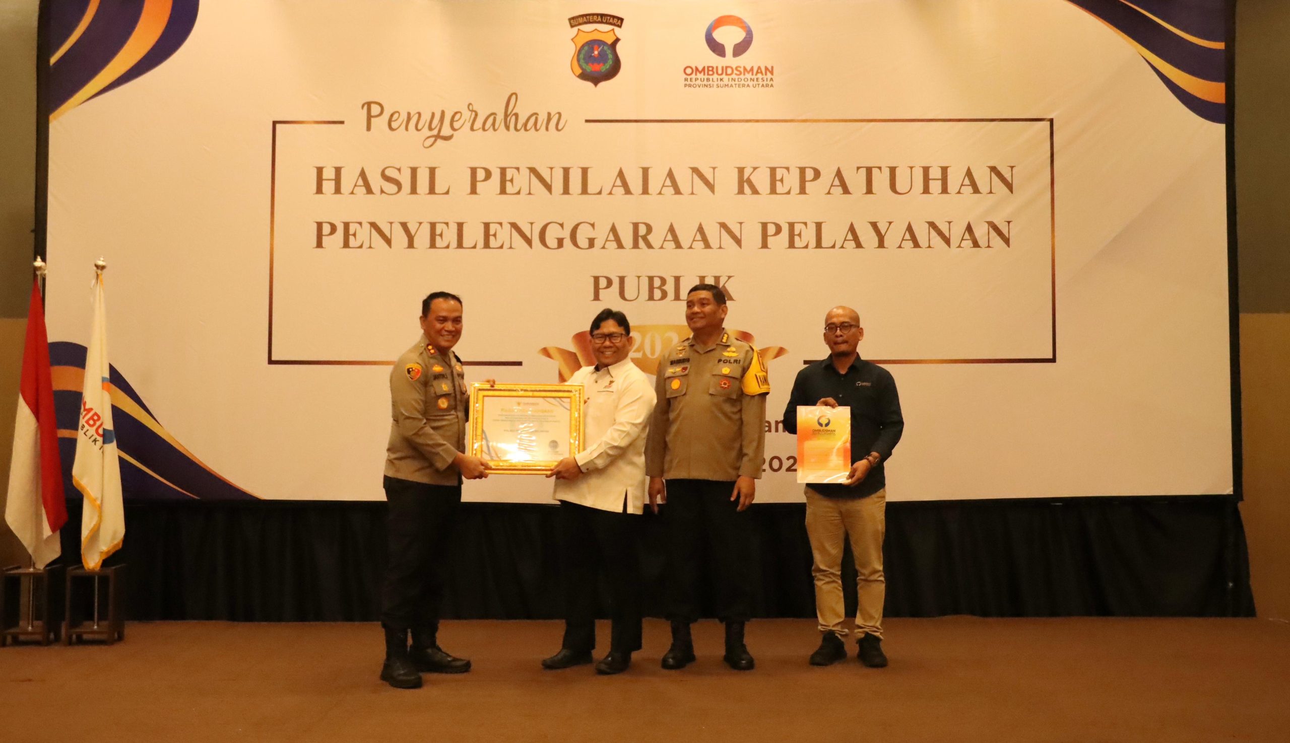 Polres Pelabuhan Belawan Raih Predikat Nilai Tertinggi Pelayanan Publik dari Ombudsman RI