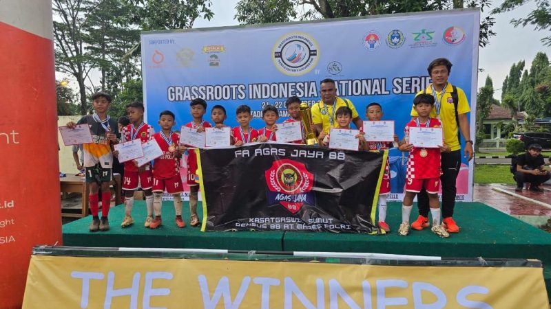 FA AGAS JAYA 88 Hamparan Perak Kabupaten Deli Serdang Sumut Meraih Peringkat Nasional Dalam Event Grassroots Indonesia National Series 2024 U/10