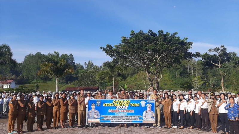 Polres Samosir Menggelar Sosialisasi Operasi Keselamatan Toba 2025 di Sekolah-Sekolah
