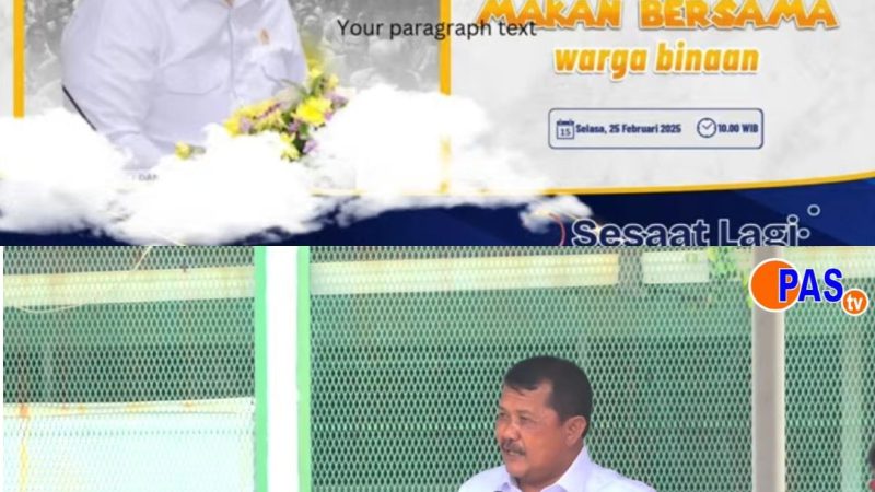 Rutan Kelas I Medan Ikuti Makan Siang Bersama Menteri Imipas Dengan Warga Binaan Rutan Cipinang Secara Virtual