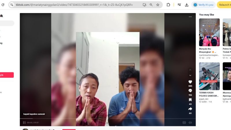 Polres Samosir Berikan Pernyataan Terkait Video Pengakuan Wanita Berinisial EMN