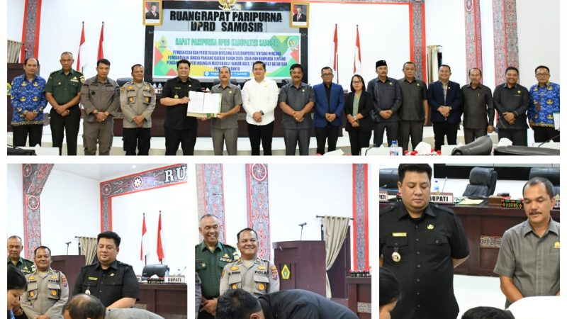 Pemkab Samosir dan DPRD Sepakati Dua Ranperda menjadi Perda