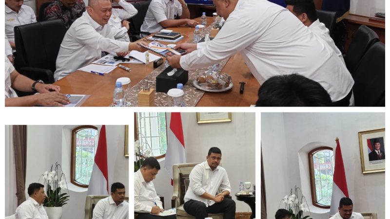 Gubsu dan Bupati Samosir Audiensi dengan Menhub RI Bahas Pengembangan Transportasi Udara di Danau Toba