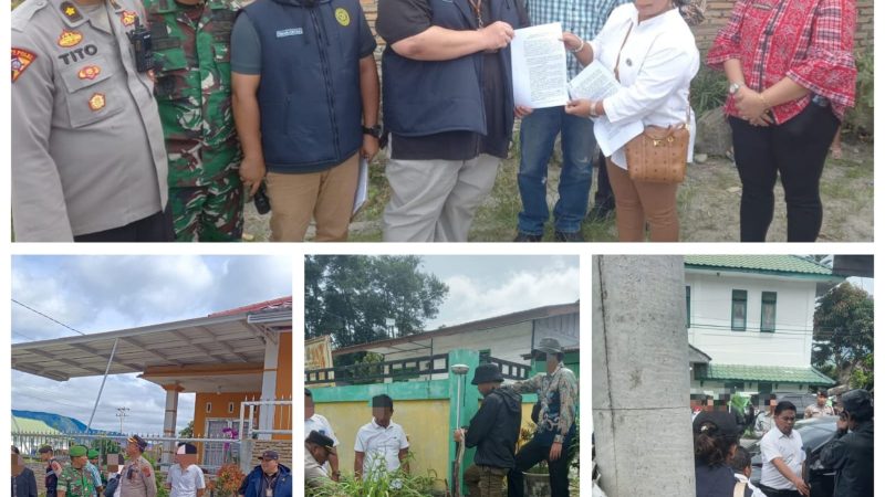 Polres Samosir Amankan Proses Constatering Objek Perkara Eksekusi di Desa Pardugul