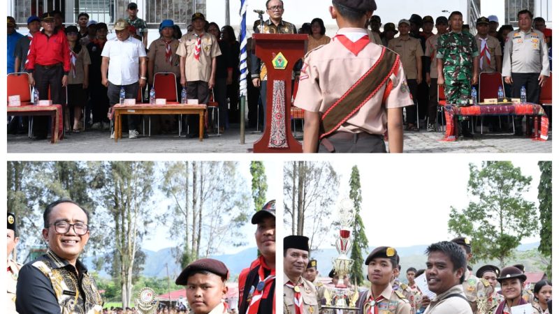 Wakil Bupati Samosir Tutup Jambore Cabang ke IV dan Kemah Budaya ke VI