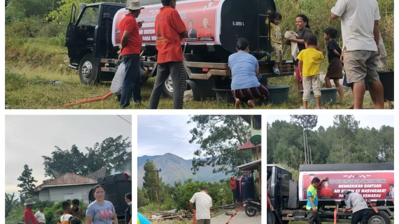 Rapidin Simbolon Bantu Distribusi Air Bersih untuk Warga Samosir yang Terdampak Kemarau