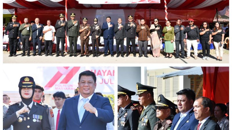 Bupati Samosir Ikuti Upacara HUT Bhayangkara ke-79 Polres Samosir