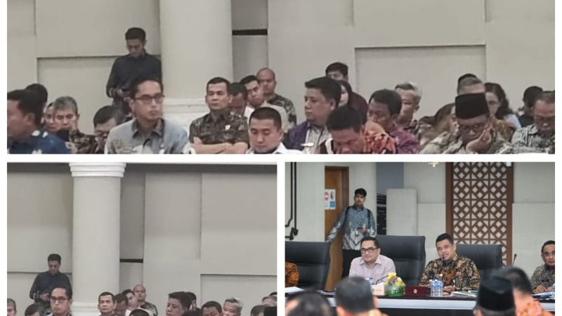 Bupati Samosir Dampingi Gubsu Terima Kunker Spesifik Komisi II DPR RI
