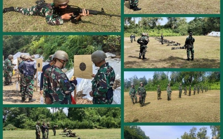 Asah Kemampuan Tempur, Prajurit Yonmarhanlan l Laksanakan Latihan Menembak