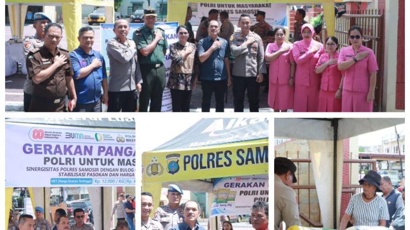 Wakapolres Samosir Ikuti Zoom Meeting Kick Off Gerakan Pangan Murah Polri