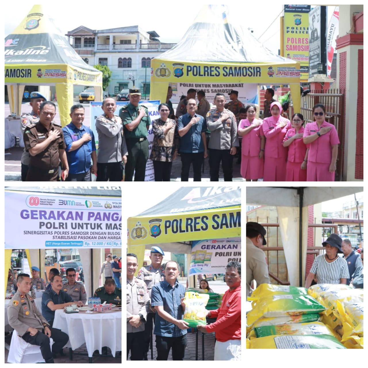 Wakapolres Samosir Ikuti Zoom Meeting Kick Off Gerakan Pangan Murah Polri