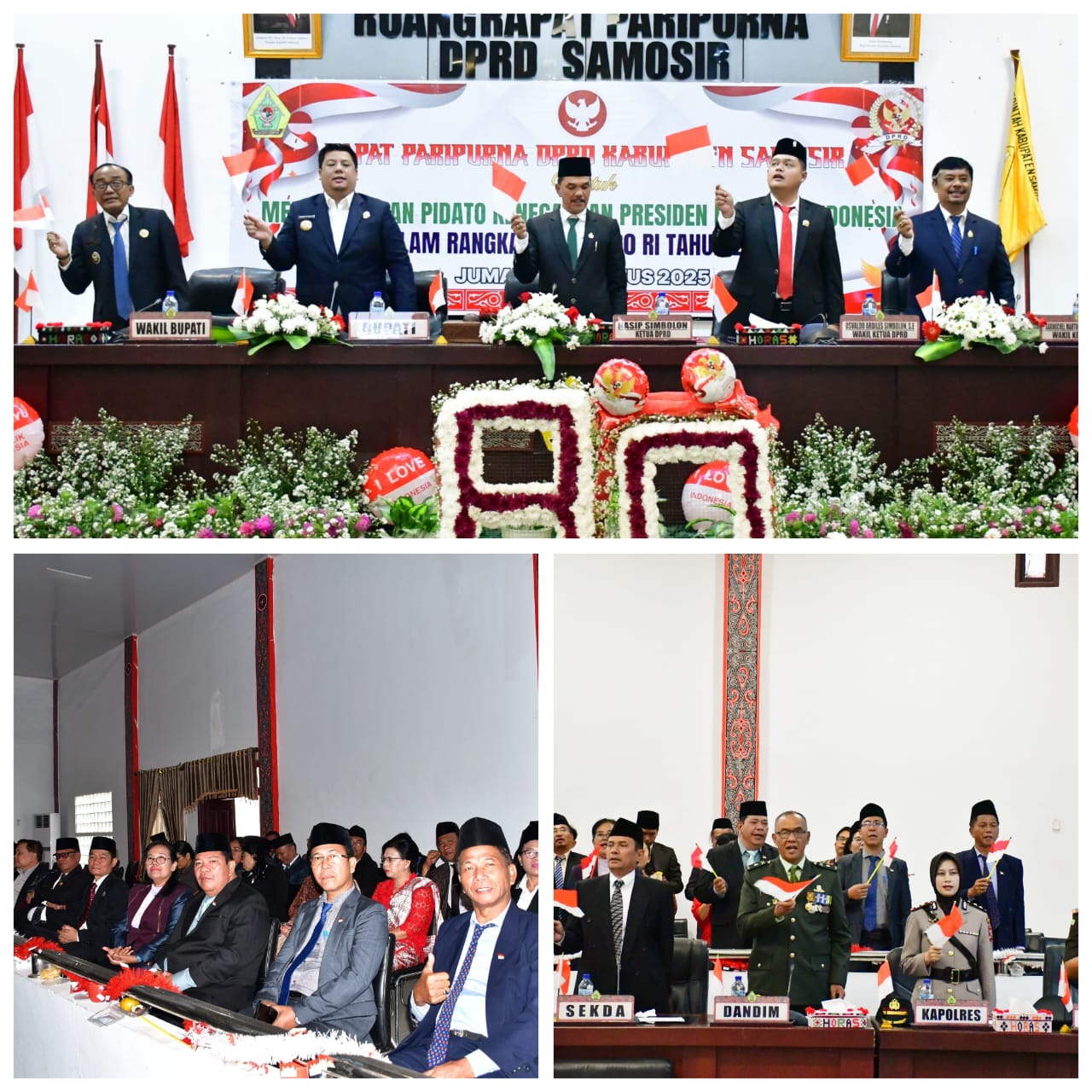 Bupati Samosir dan DPRD Dengar Pidato Kenegaraan Presiden Prabowo