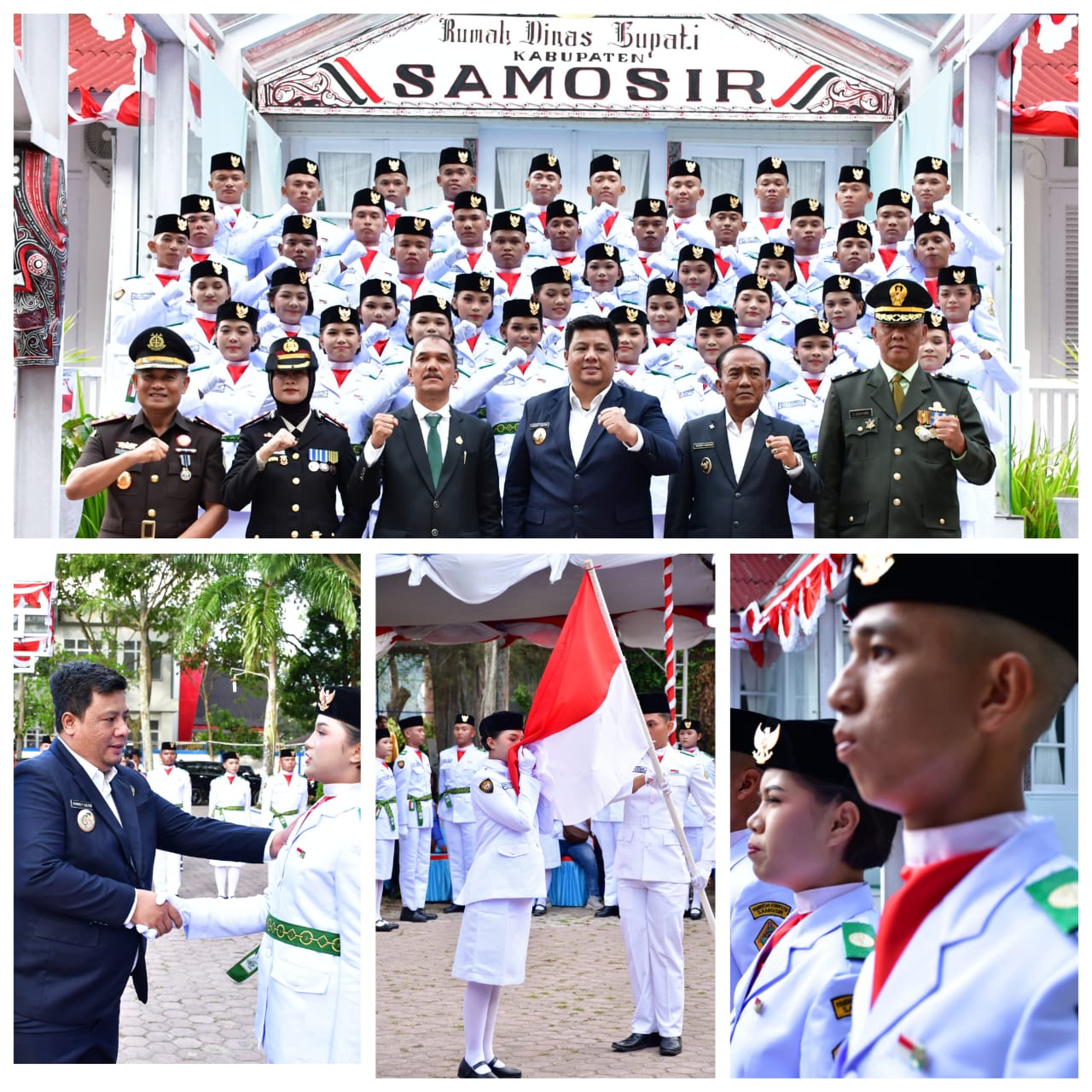 Bupati Samosir Kukuhkan Paskibraka untuk HUT, Peringati HUT ke-80 RI