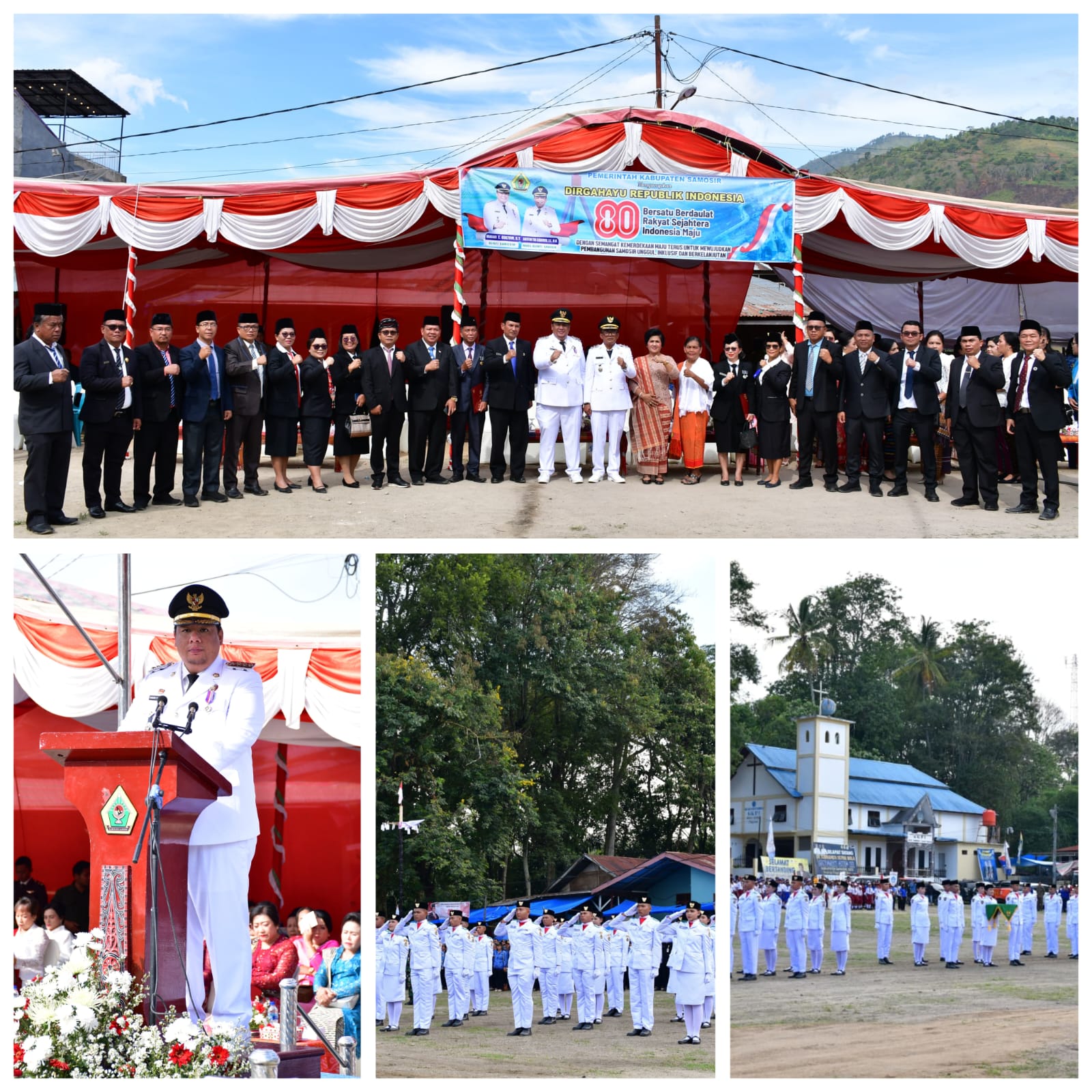 Bupati Samosir Pimpin Upacara HUT RI ke-80, Tekankan Pentingnya Kebersamaan dan Persatuan